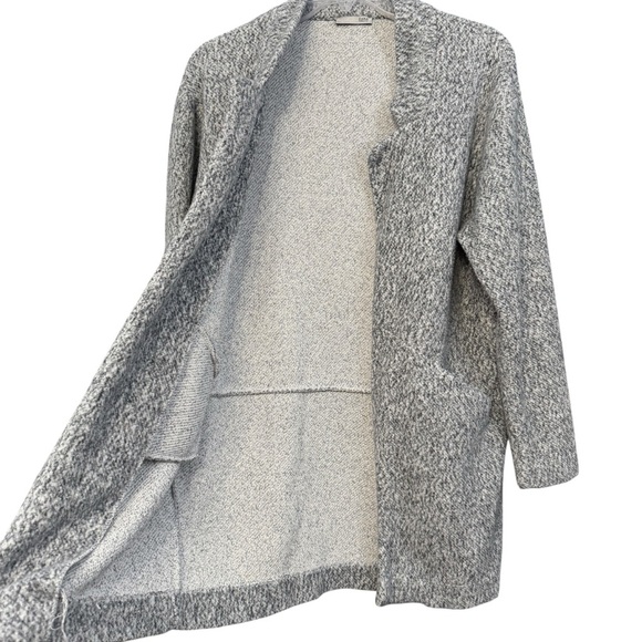 Zara Collection Gray Knit Coatigan Sweater Jacket Small - Picture 2 of 9